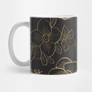 Gold Floral Luxurious  Pattern Mug